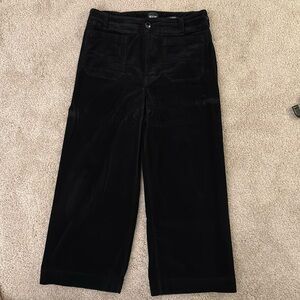 Maeve Collette- wide leg cropped corduroy pants